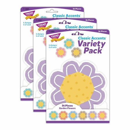 TREND Garden Flowers Classic Accents Variety Pack, 108PK T10681